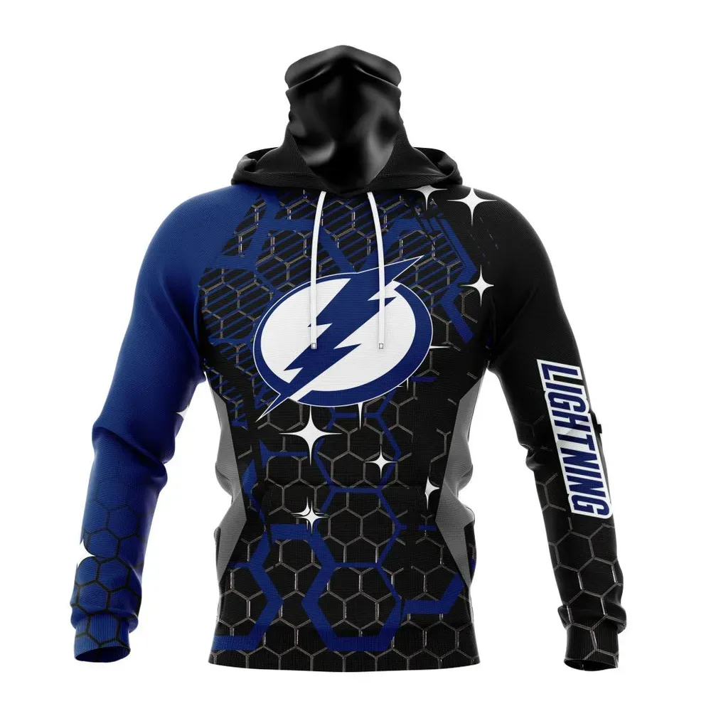 NHL Tampa Bay Lightning | Specialized Design With Motocross Syle V0222 Mask Hoodie