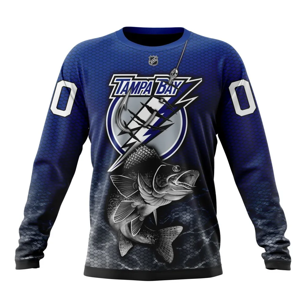 NHL Tampa Bay Lightning | Specialized Fishing Style St2201 Long Sleeved Sweatshirt 