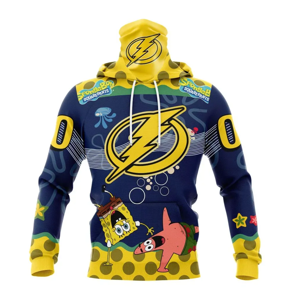 NHL Tampa Bay Lightning | Specialized Jersey With Spongebob Mask Hoodie