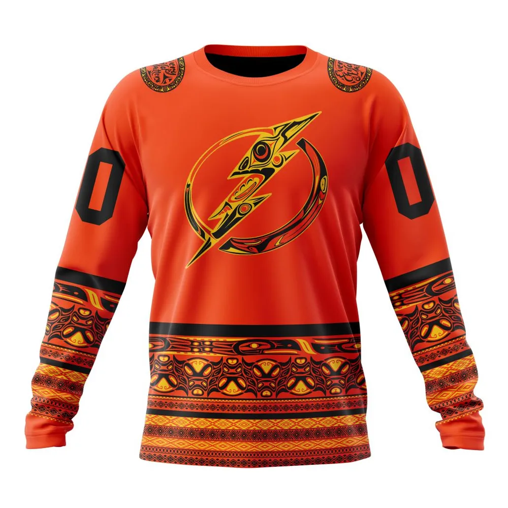 NHL Tampa Bay Lightning | Specialized National Day For Truth And Reconciliation Long Sleeved Sweatshirt 