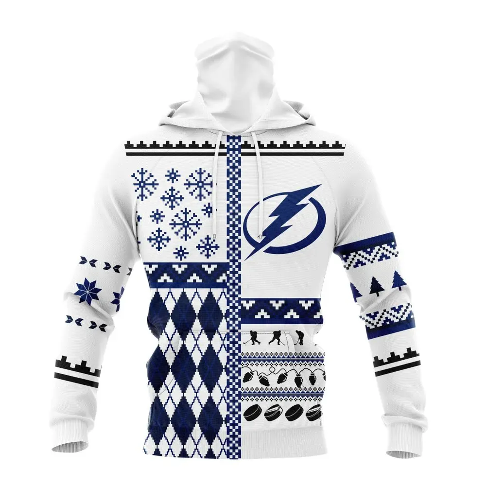 NHL Tampa Bay Lightning | Specialized Unisex Christmas Is Coming V01 Mask Hoodie