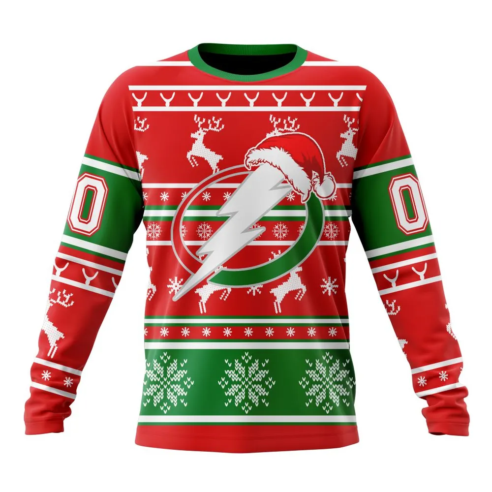 NHL Tampa Bay Lightning | Specialized Unisex Christmas Is Coming V02 Long Sleeved Sweatshirt 