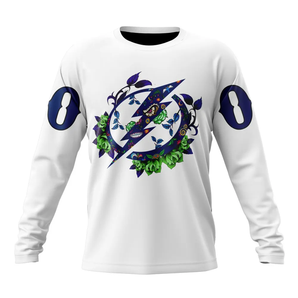 NHL Tampa Bay Lightning | Specialized Unisex Kits Dia De Muertos Long Sleeved Sweatshirt 