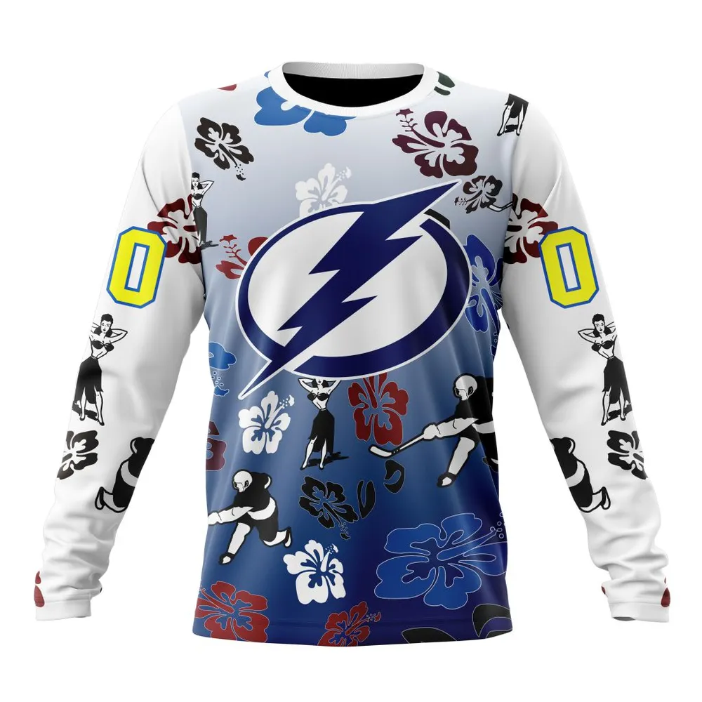 NHL Tampa Bay Lightning X Hawaii Specialized Design For Hawaiia V0122 Long Sleeved Sweatshirt 