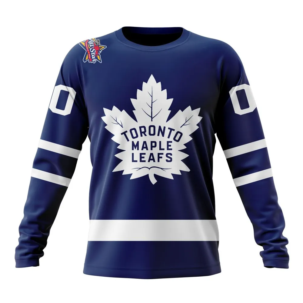 NHL Toronto Maple Leafs Personalized Home Kits Long Sleeved Sweatshirt 