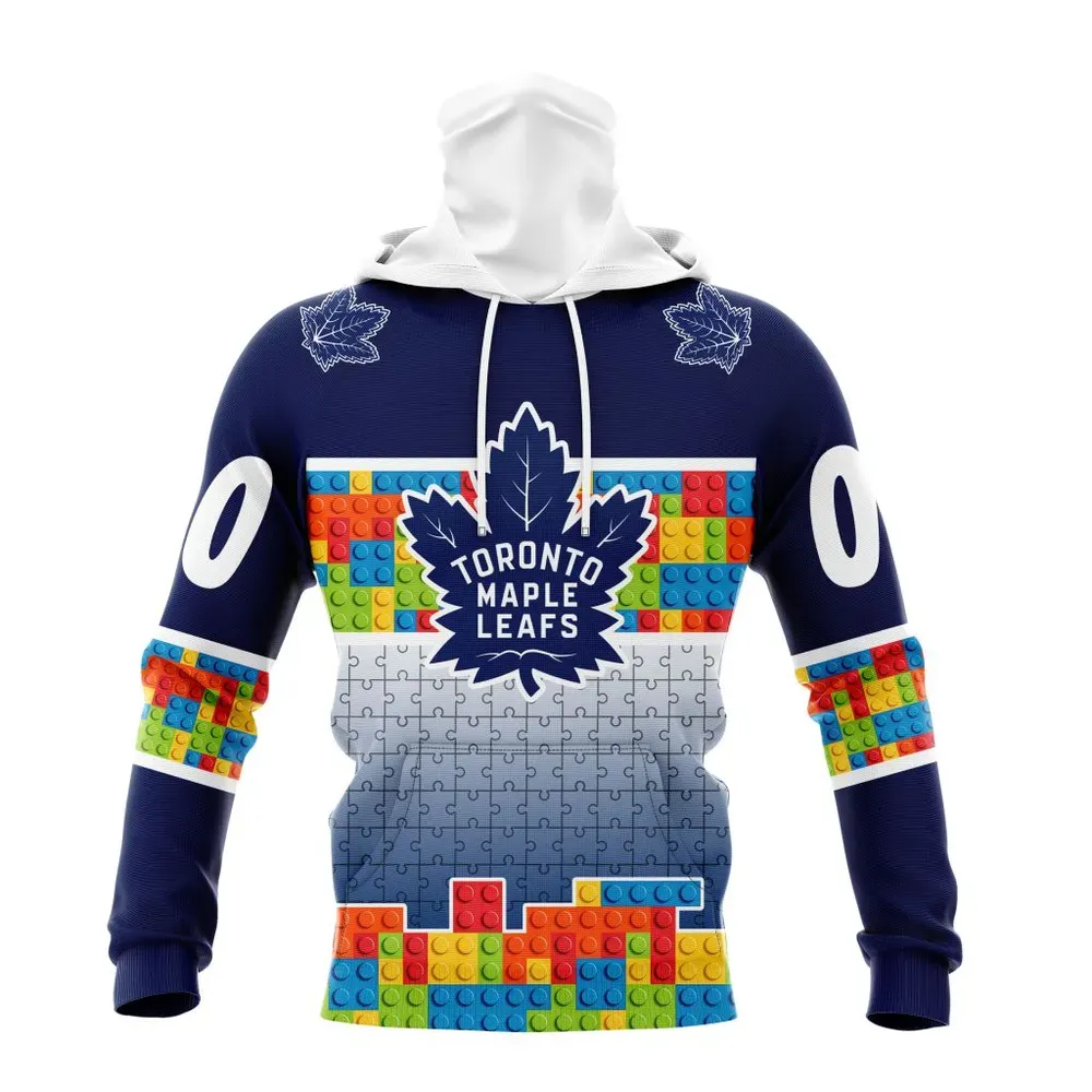 NHL Toronto Maple Leafs Special Autism Awareness Design V2301 Mask Hoodie