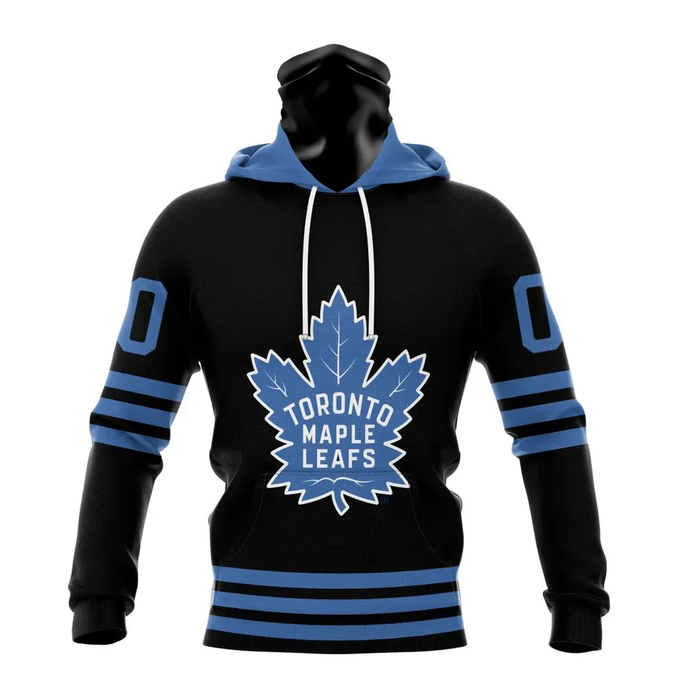 NHL Toronto Maple Leafs Special Blackout Design St2401 Mask Hoodie