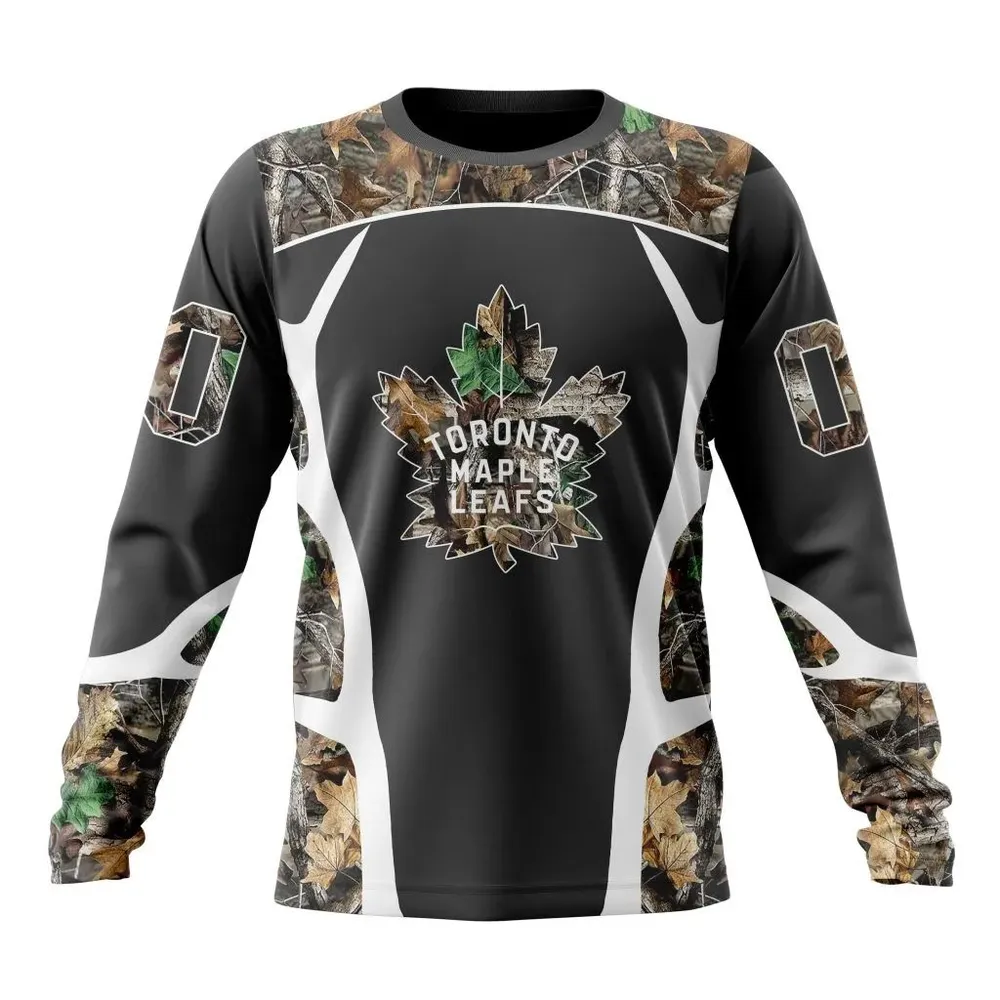 NHL Toronto Maple Leafs Special Camo Hunting Design V2302 Long Sleeved Sweatshirt 