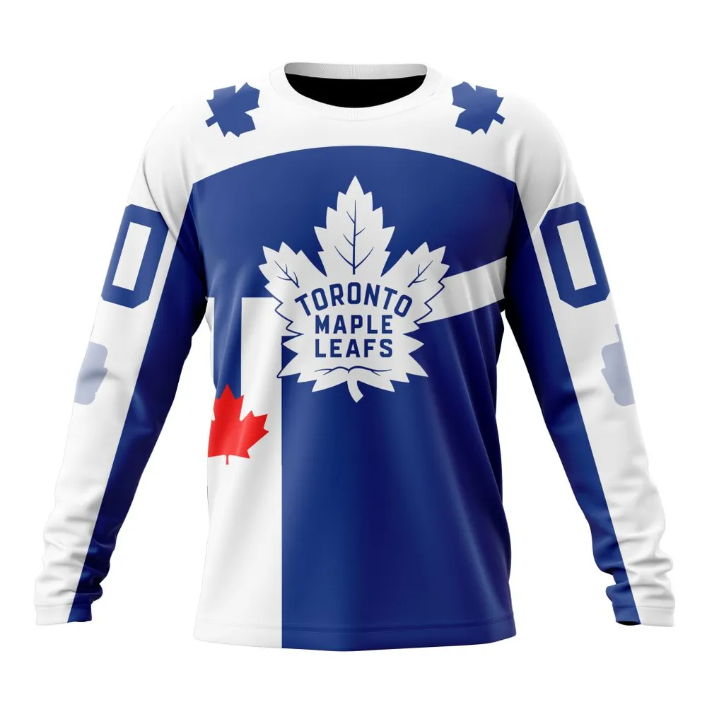 NHL Toronto Maple Leafs Special City Connect Design St2402 Long Sleeved Sweatshirt 