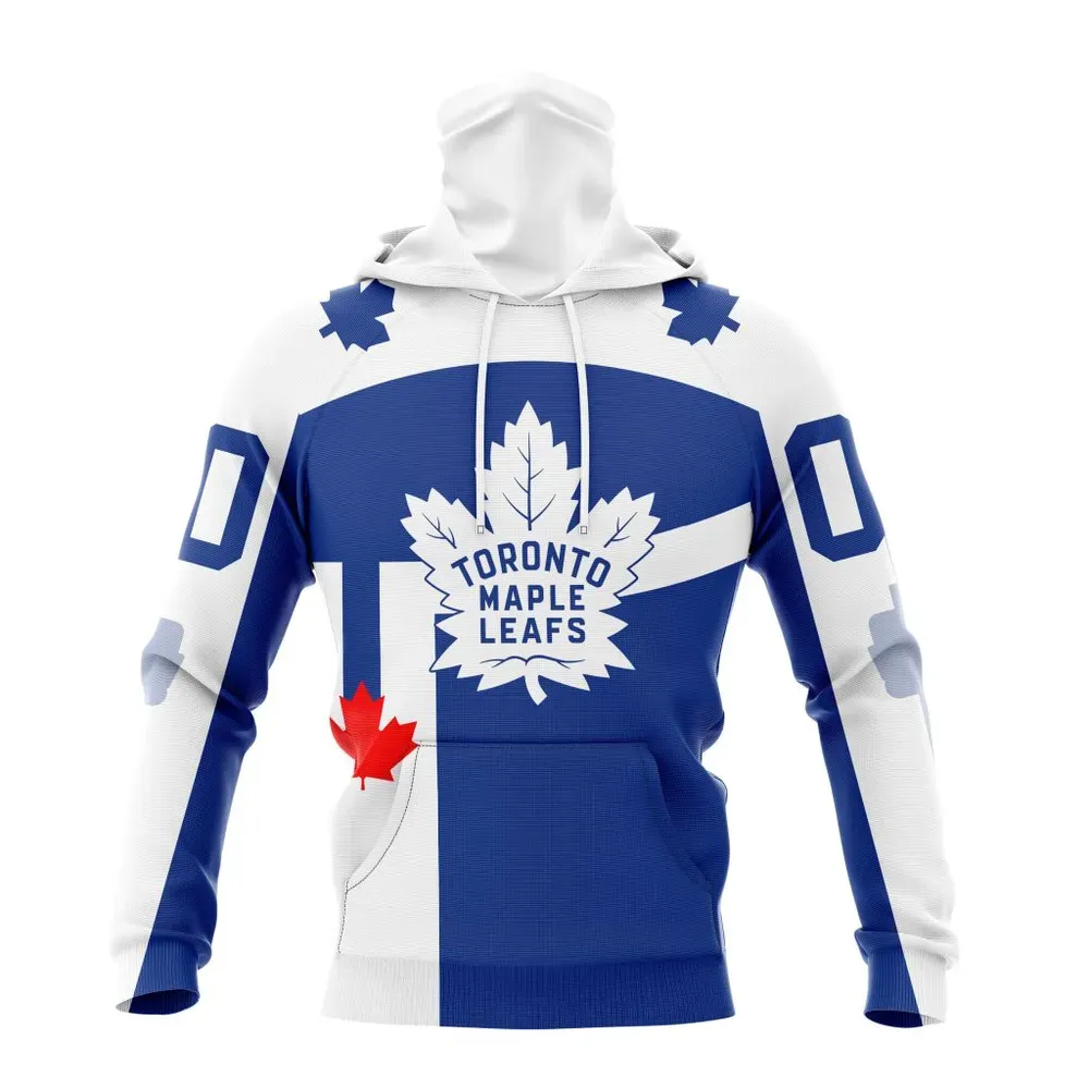 NHL Toronto Maple Leafs Special City Connect Design St2402 Mask Hoodie