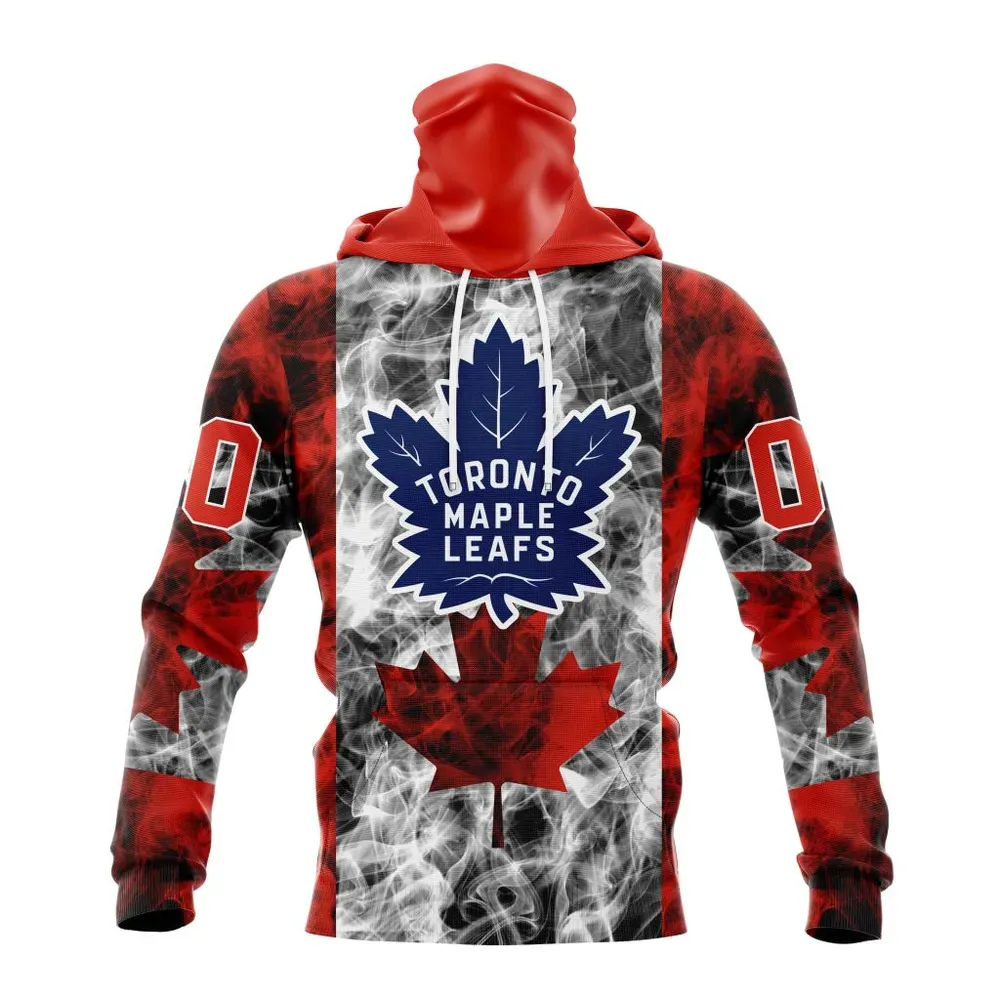 NHL Toronto Maple Leafs Special Design For Canada Day St2401 Mask Hoodie