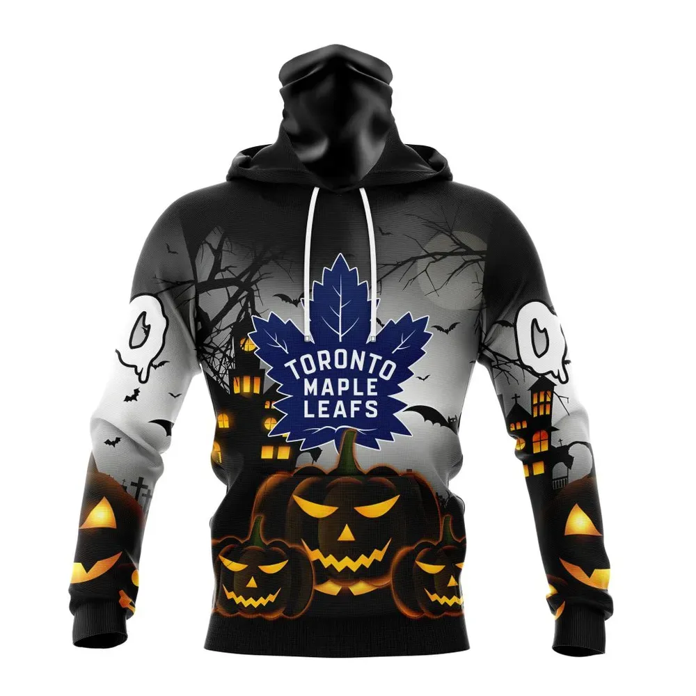 NHL Toronto Maple Leafs Special Design For Halloween St2302 Mask Hoodie