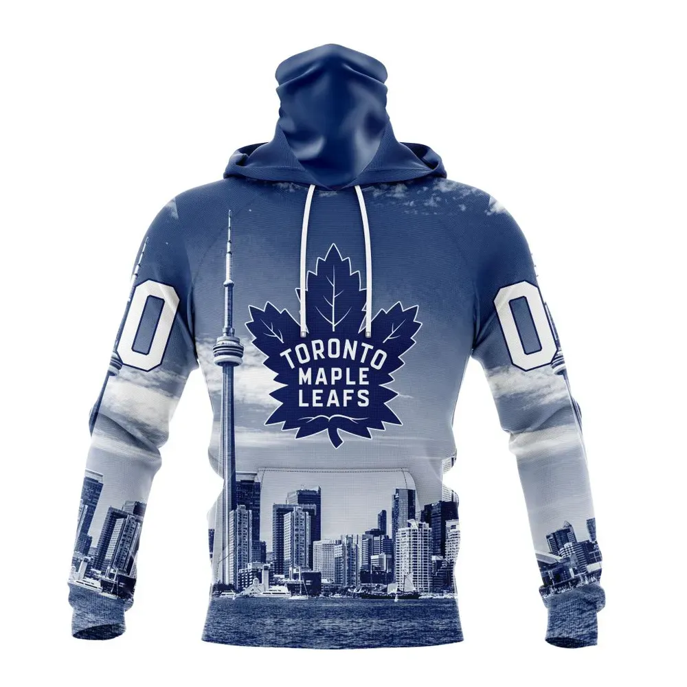 NHL Toronto Maple Leafs Special Design With Cn Tower St2301 Mask Hoodie