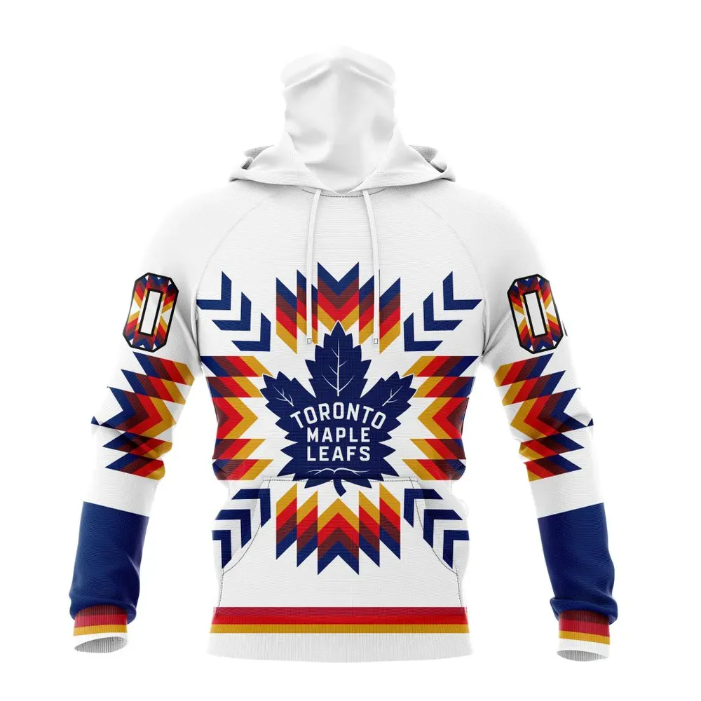 NHL Toronto Maple Leafs Special Design With Native Pattern St2302 Mask Hoodie