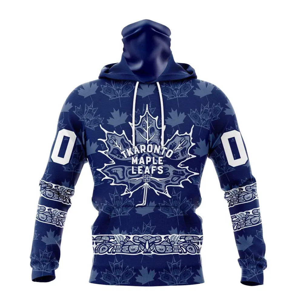 NHL Toronto Maple Leafs Special Design With Native Pattern St2303 Mask Hoodie