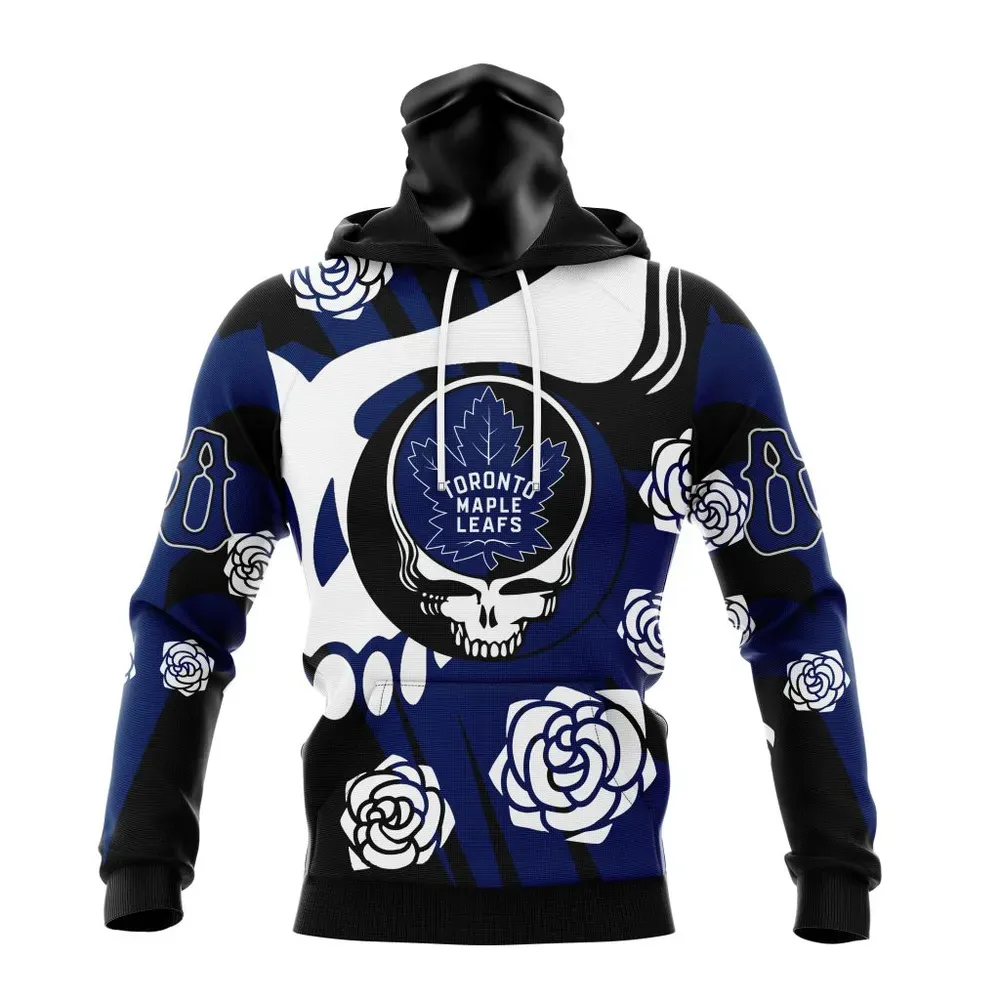 NHL Toronto Maple Leafs Special Grateful Dead Design St2305 Mask Hoodie