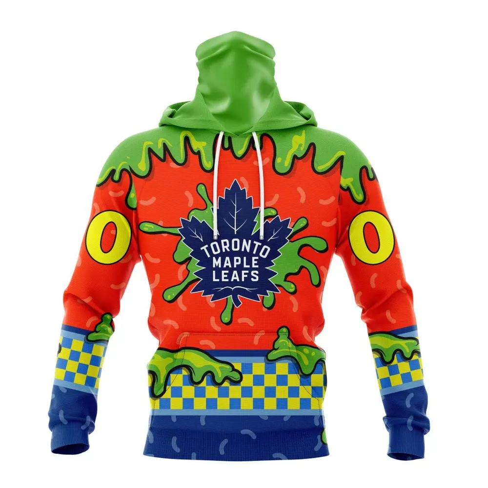 NHL Toronto Maple Leafs Special Nickelodeon Design St2301 Mask Hoodie