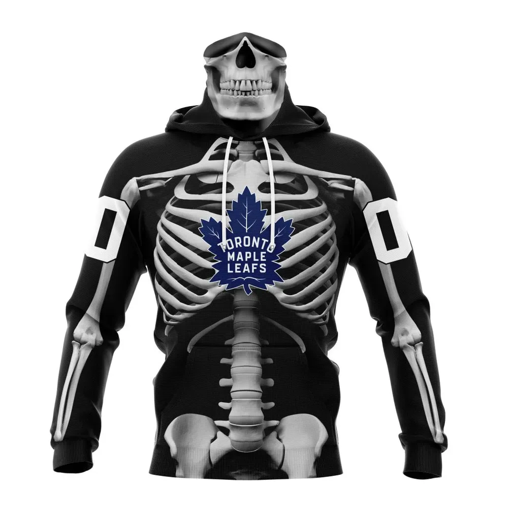 NHL Toronto Maple Leafs Special Skeleton Costume For Halloween St2301 Mask Hoodie