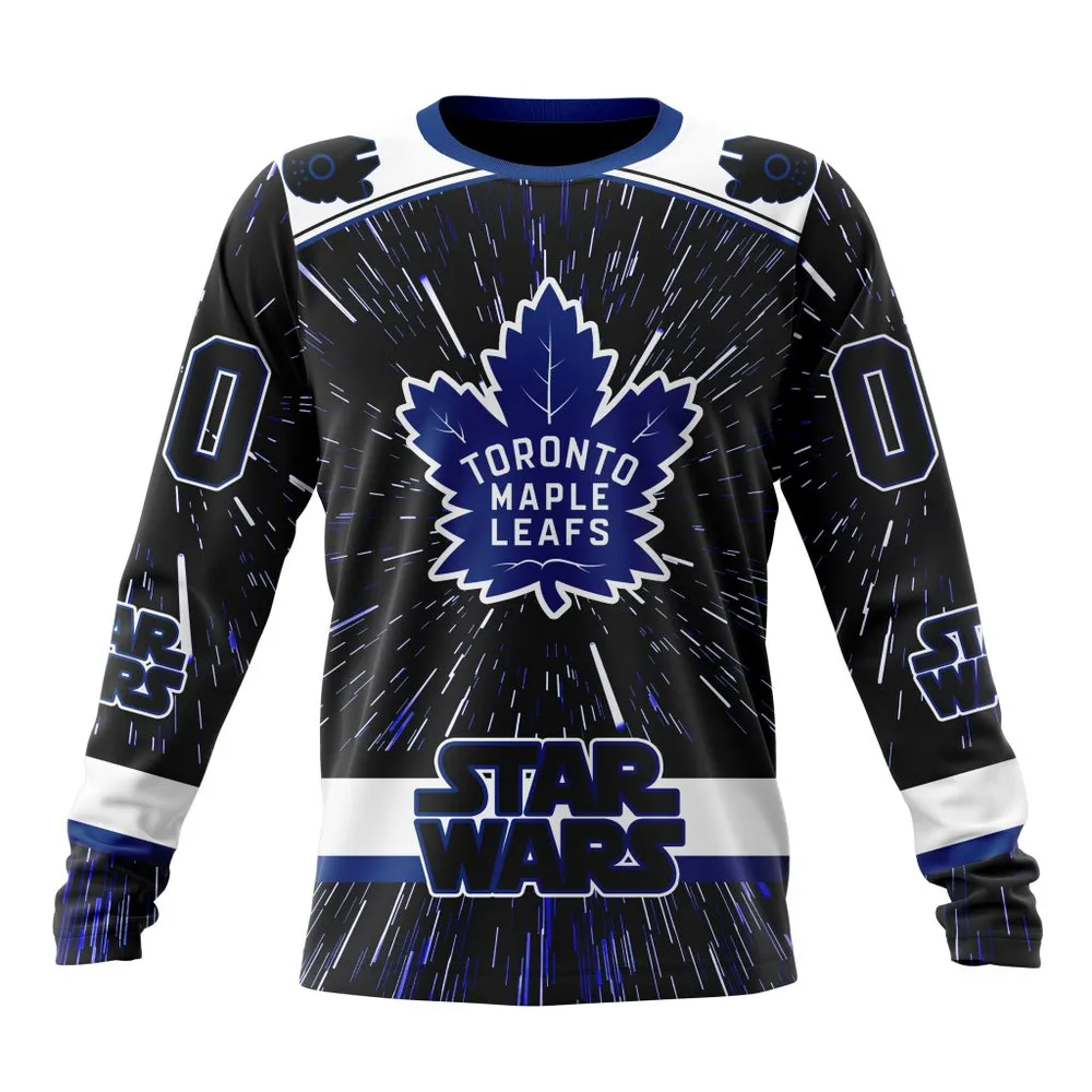 NHL Toronto Maple Leafs Special Star Wars Design St2303 Long Sleeved Sweatshirt 