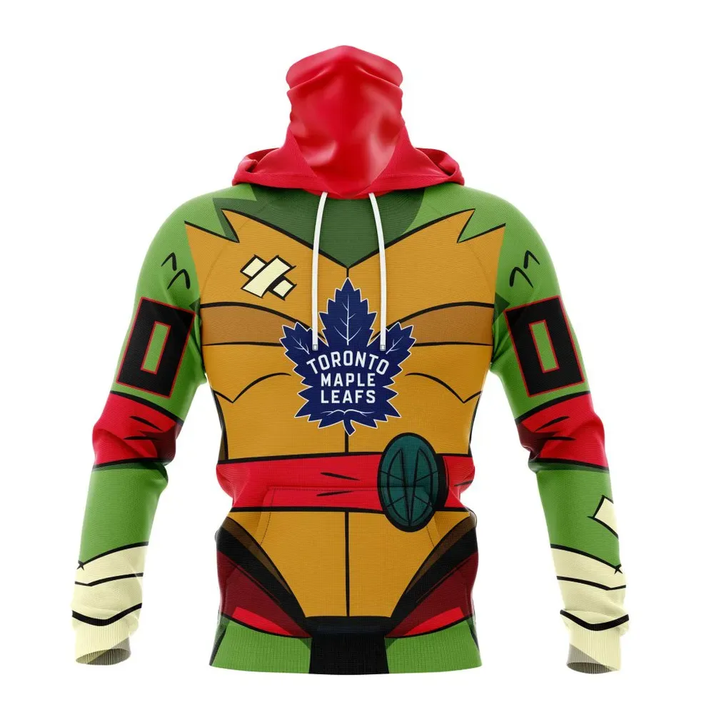 NHL Toronto Maple Leafs Special Teenage Mutant Ninja Turtles Design St2301 Mask Hoodie