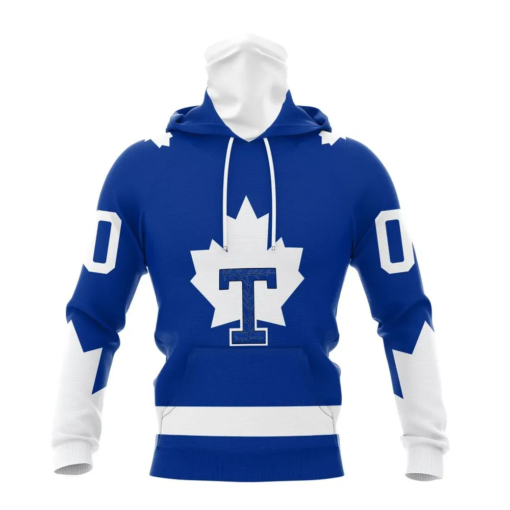 NHL Toronto Maple Leafs Special Two-Tone Design St2401 Mask Hoodie