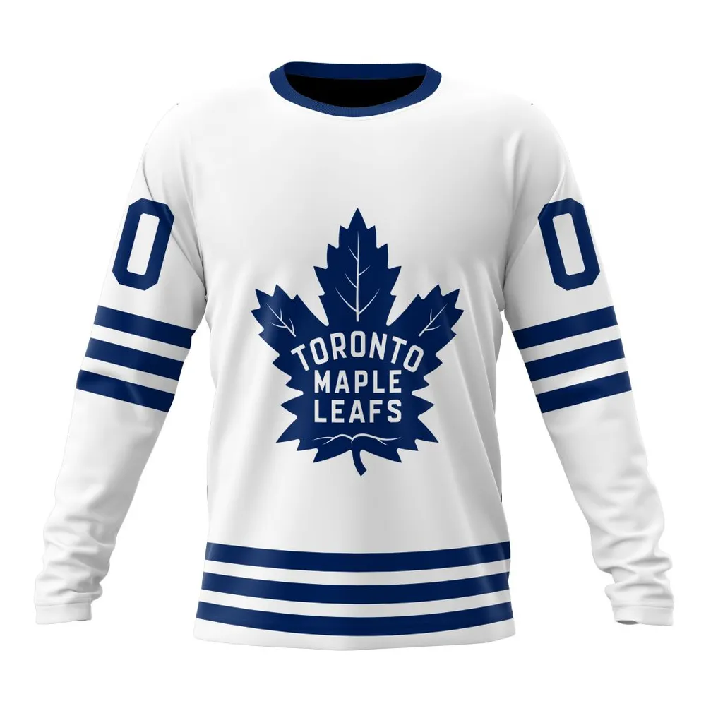 NHL Toronto Maple Leafs Special Whiteout Design St2401 Long Sleeved Sweatshirt 