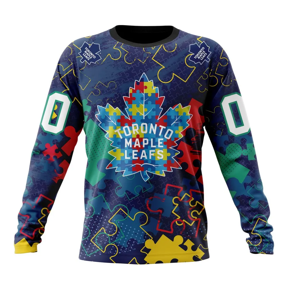 NHL Toronto Maple Leafs | Specialized Fearless Aganst Autism Long Sleeved Sweatshirt 