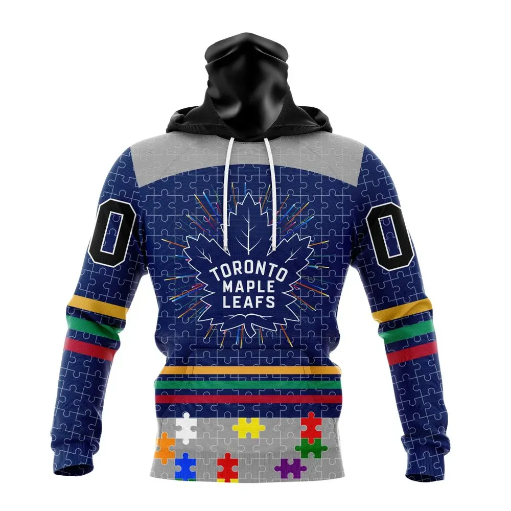 NHL Toronto Maple Leafs | Specialized Fearless Aganst Autism V0122 Mask Hoodie