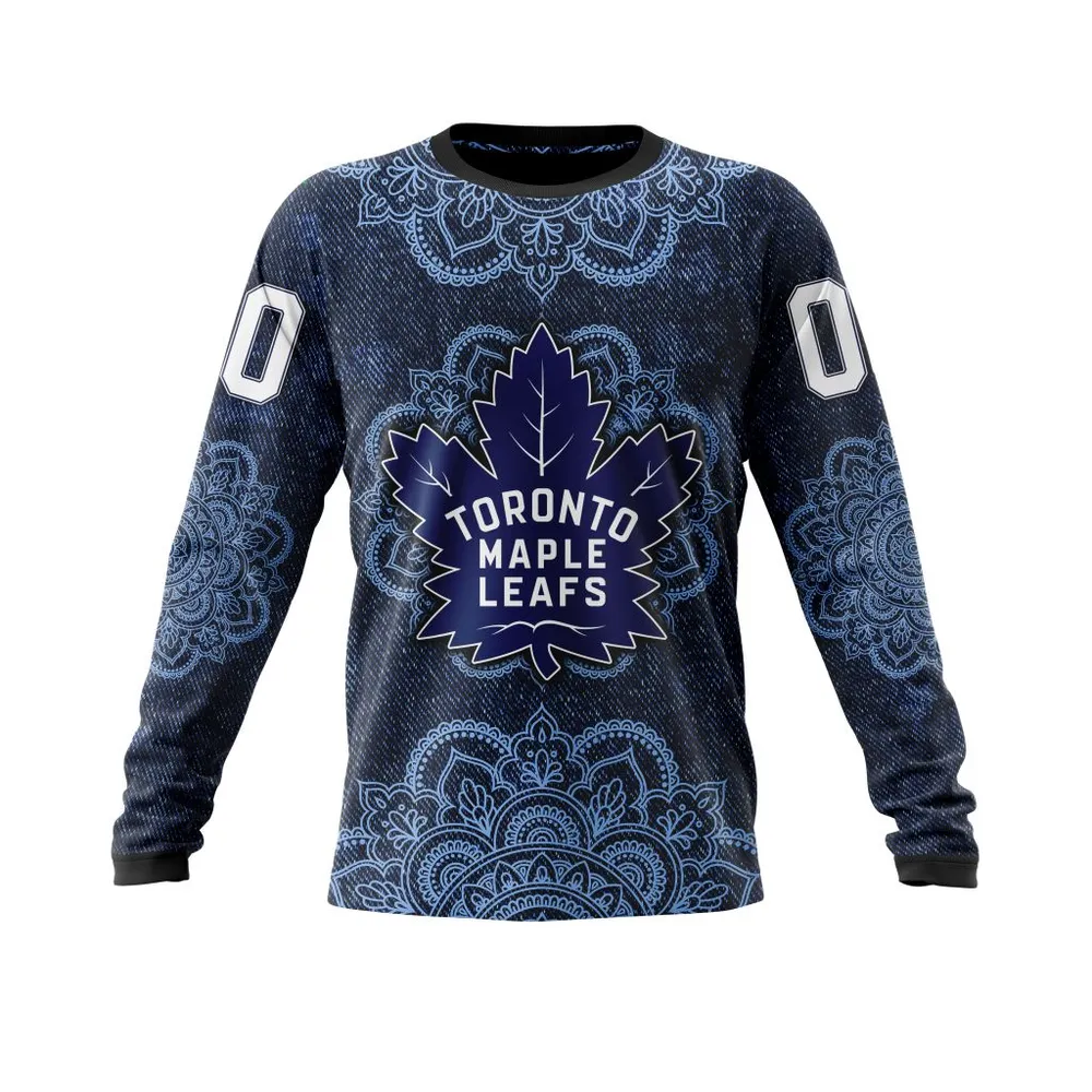 NHL Toronto Maple Leafs | Specialized Mandala Style St2201 Long Sleeved Sweatshirt 