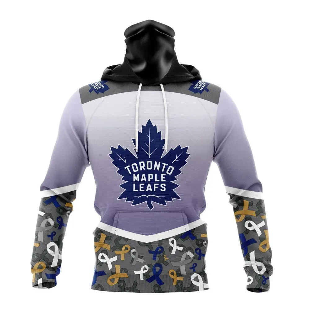 NHL Toronto Maple Leafs | Specialized Sport Fights Again All Cancer V0122 Mask Hoodie