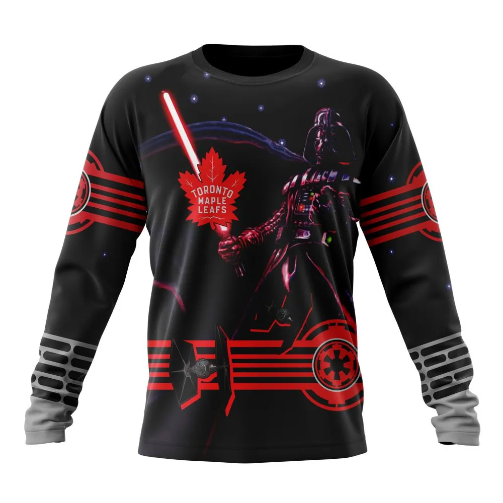 NHL Toronto Maple Leafs | Specialized Starwar Darth Vader Version Jersey Long Sleeved Sweatshirt 