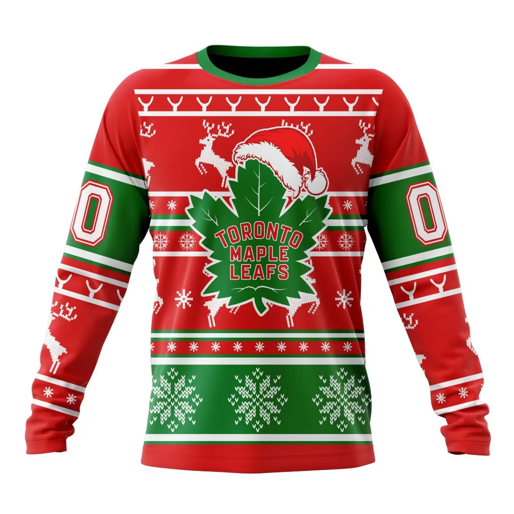 NHL Toronto Maple Leafs | Specialized Unisex Christmas Is Coming V02 Long Sleeved Sweatshirt 