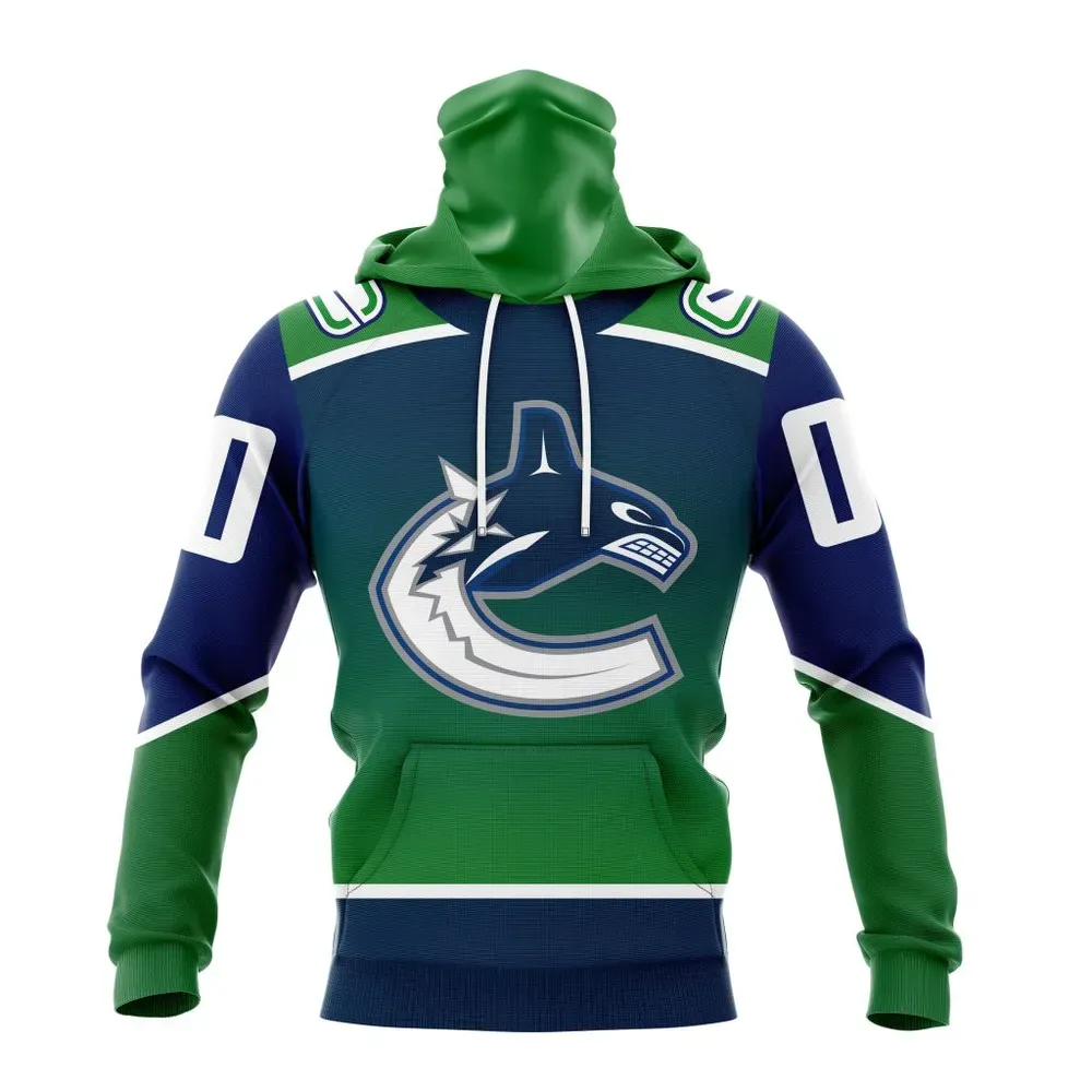 NHL Vancouver Canucks Personalize Gradient Series Concept St2301 Mask Hoodie