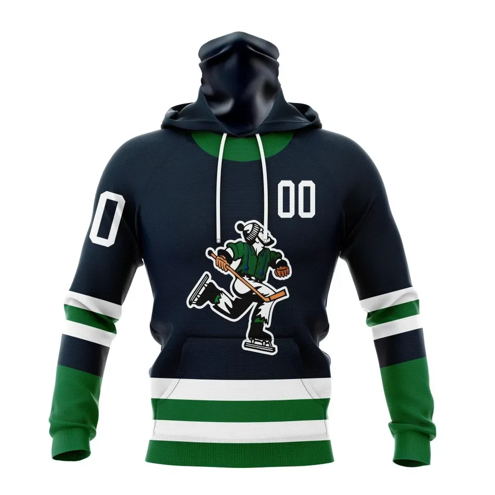 NHL Vancouver Canucks Reverse Retro Kits Mask Hoodie