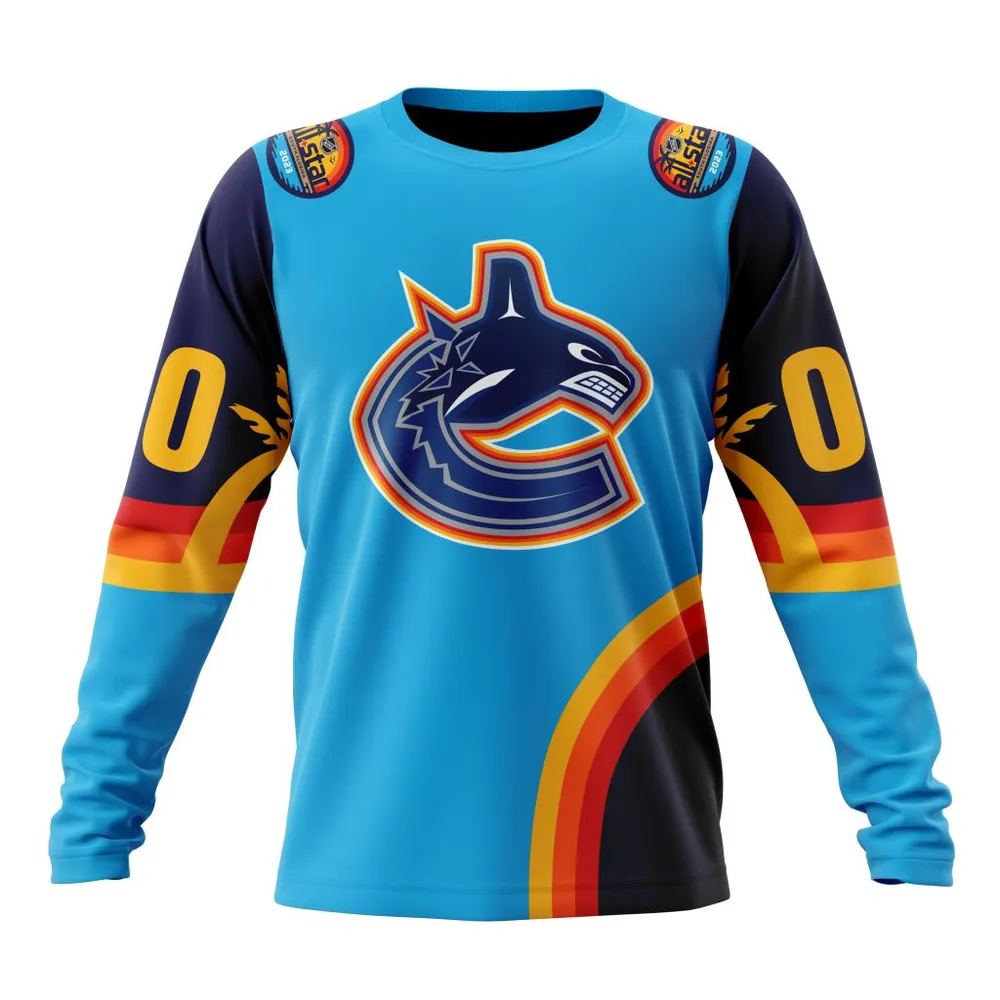 NHL Vancouver Canucks Special All-Star Game Design With Atlantic Ocean Long Sleeved Sweatshirt 