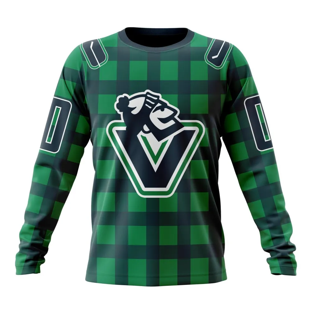 NHL Vancouver Canucks Special City Connect Design St2402 Long Sleeved Sweatshirt 