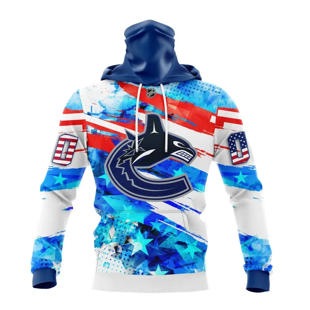 NHL Vancouver Canucks | Special Concept For Independence Day St2201 Mask Hoodie