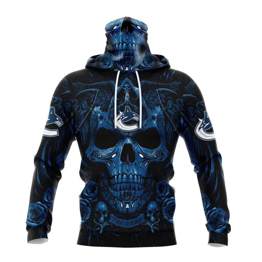 NHL Vancouver Canucks Special Design With Skull Art St2203 Mask Hoodie