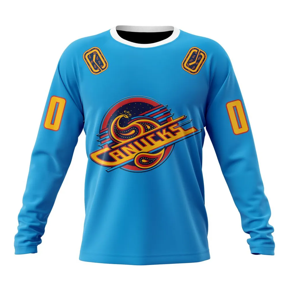 NHL Vancouver Canucks Special Diwali Design Long Sleeved Sweatshirt 