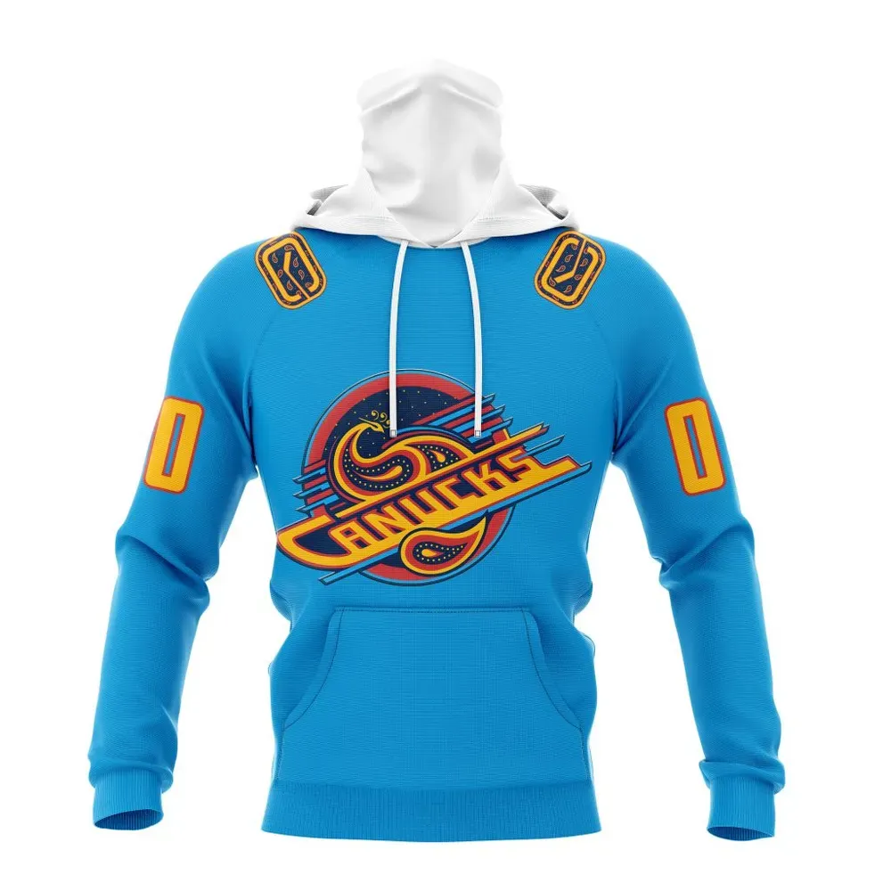 NHL Vancouver Canucks Special Diwali Design Mask Hoodie