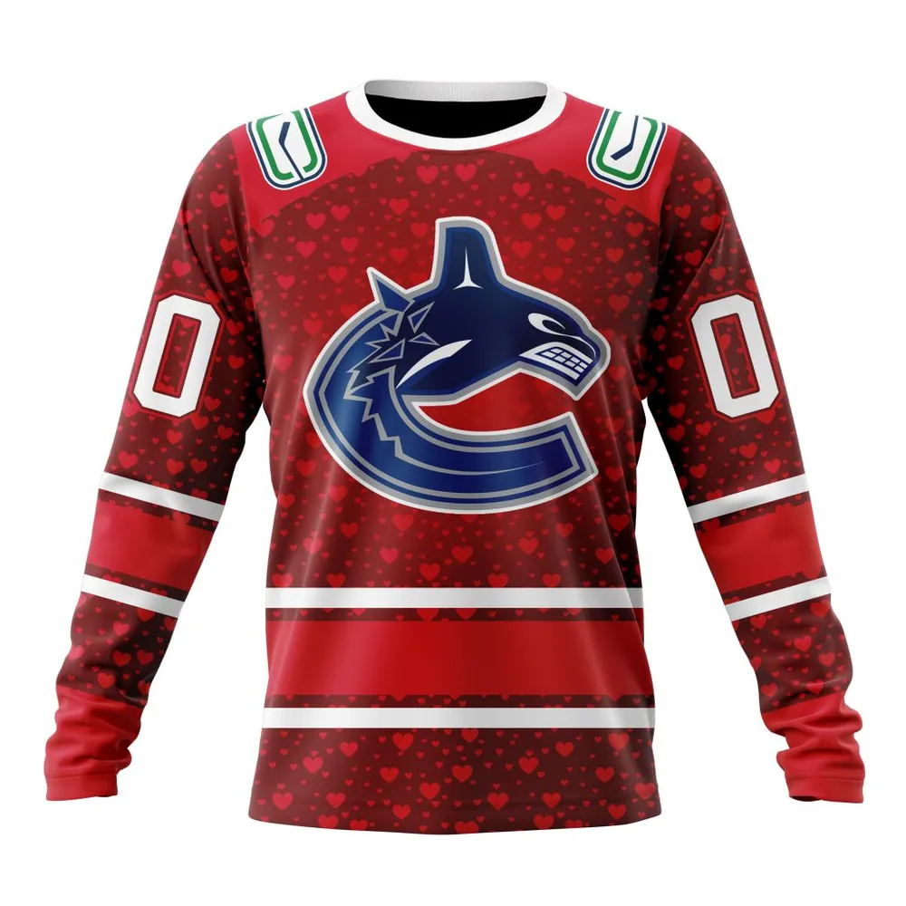 NHL Vancouver Canucks Special Gift For Valentines Day St2401 Long Sleeved Sweatshirt 