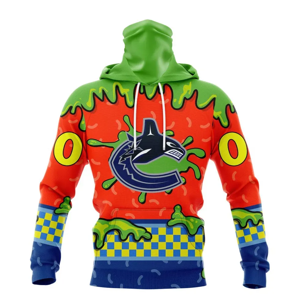 NHL Vancouver Canucks Special Nickelodeon Design St2301 Mask Hoodie