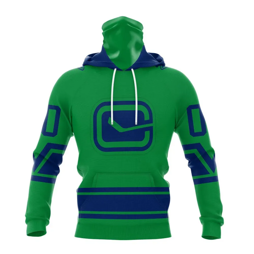 NHL Vancouver Canucks Special Two-Tone Design St2401 Mask Hoodie