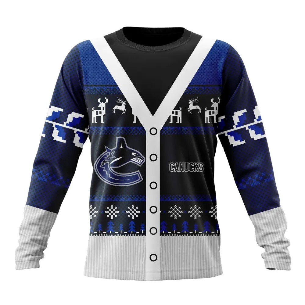 NHL Vancouver Canucks | Specialized Chrismas Season Long Sleeved Sweatshirt 