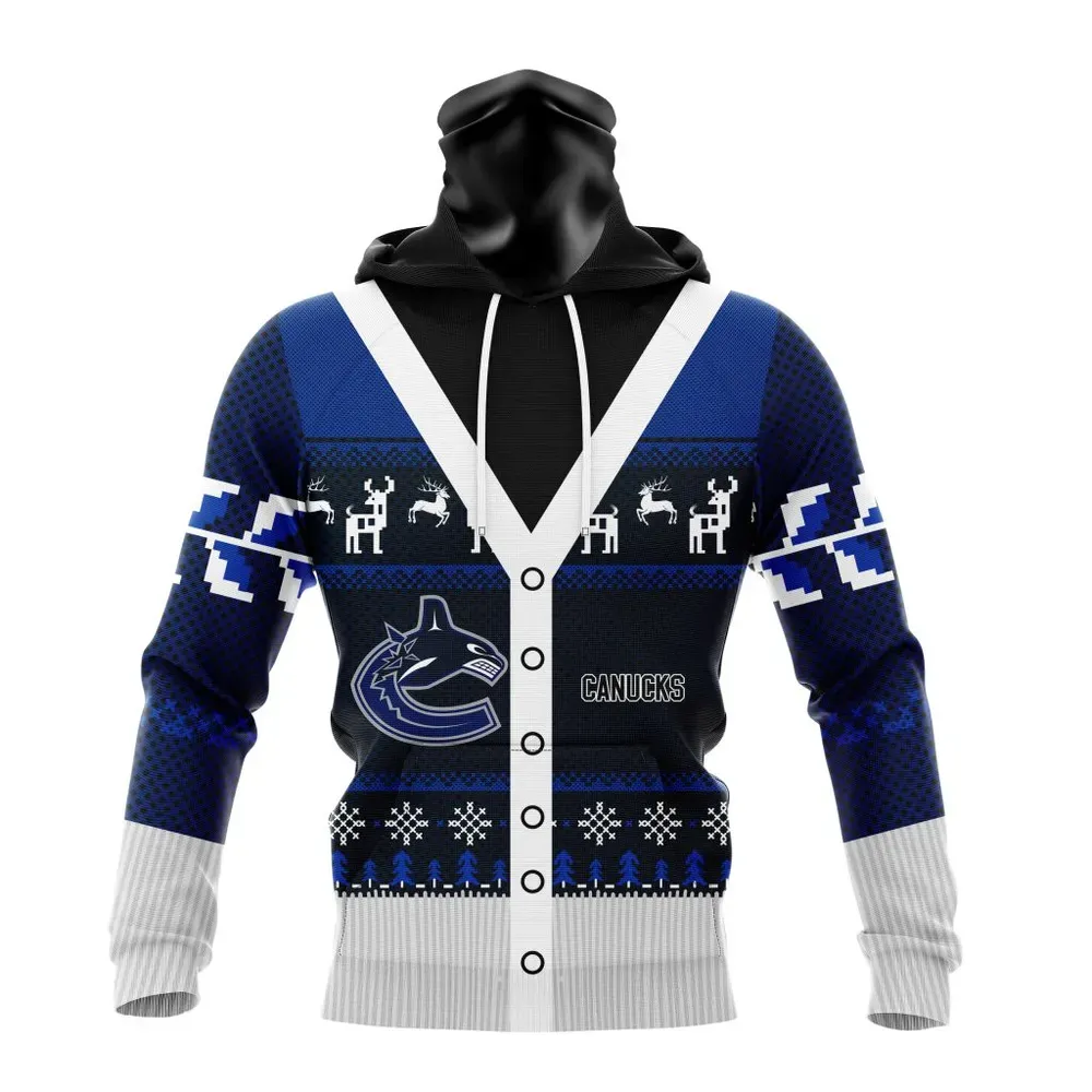 NHL Vancouver Canucks | Specialized Chrismas Season Mask Hoodie