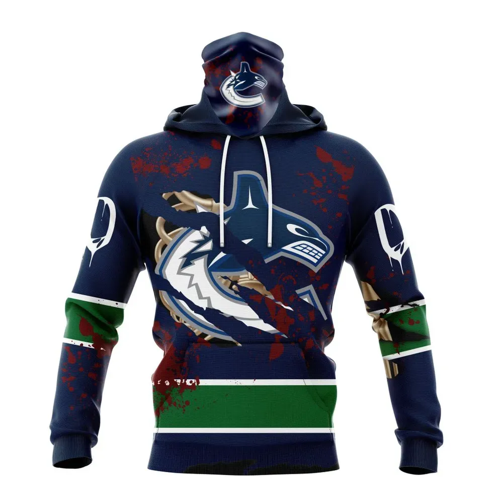 NHL Vancouver Canucks | Specialized Design Jersey With Your Ribs For Halloween Mask Hoodie