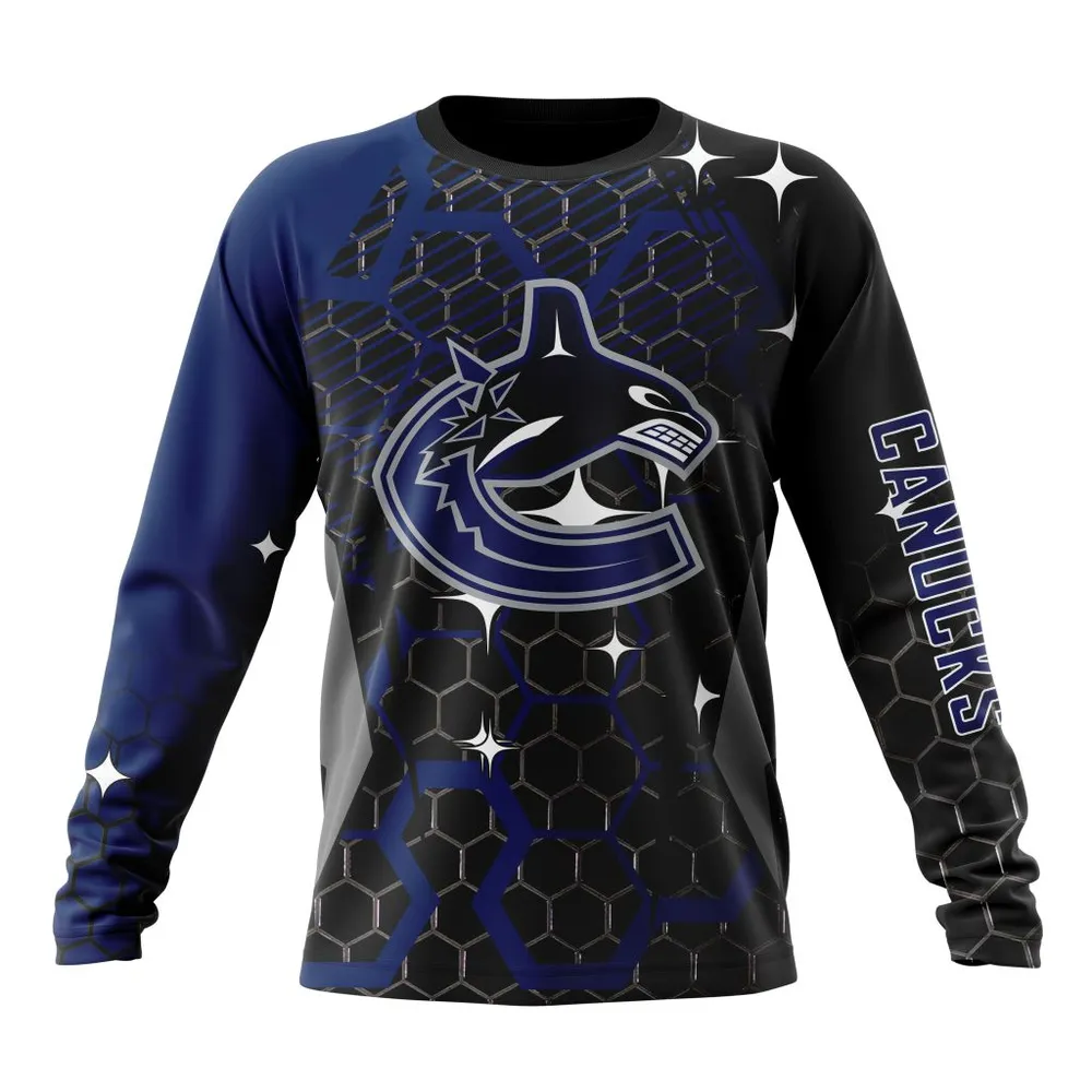 NHL Vancouver Canucks | Specialized Design With Motocross Syle V0222 Long Sleeved Sweatshirt 