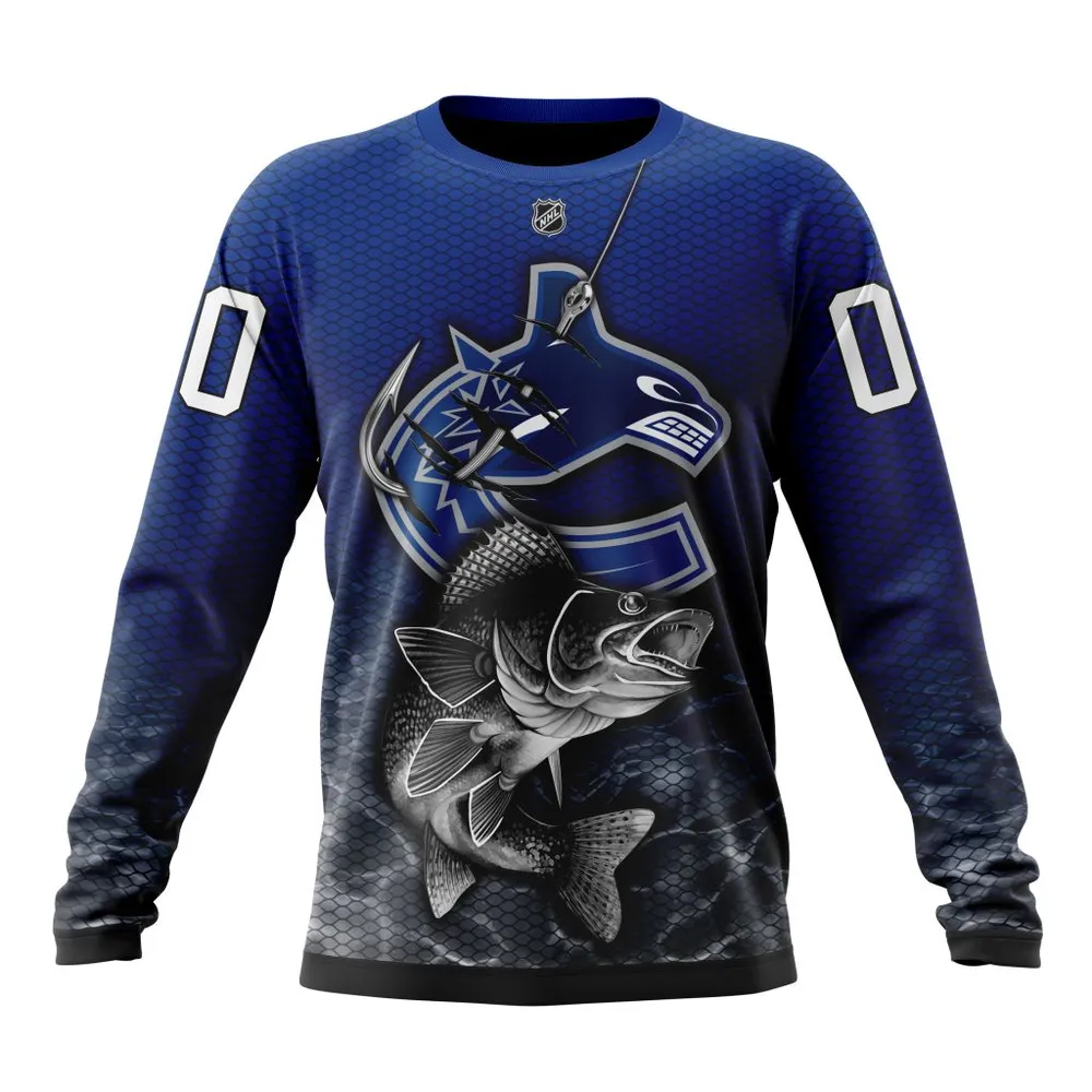 NHL Vancouver Canucks | Specialized Fishing Style St2201 Long Sleeved Sweatshirt 