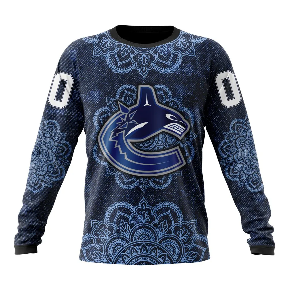 NHL Vancouver Canucks | Specialized Mandala Style St2201 Long Sleeved Sweatshirt 