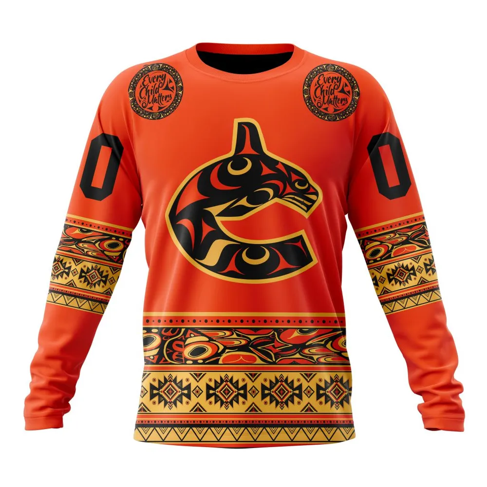 NHL Vancouver Canucks | Specialized National Day For Truth And Reconciliation Long Sleeved Sweatshirt 